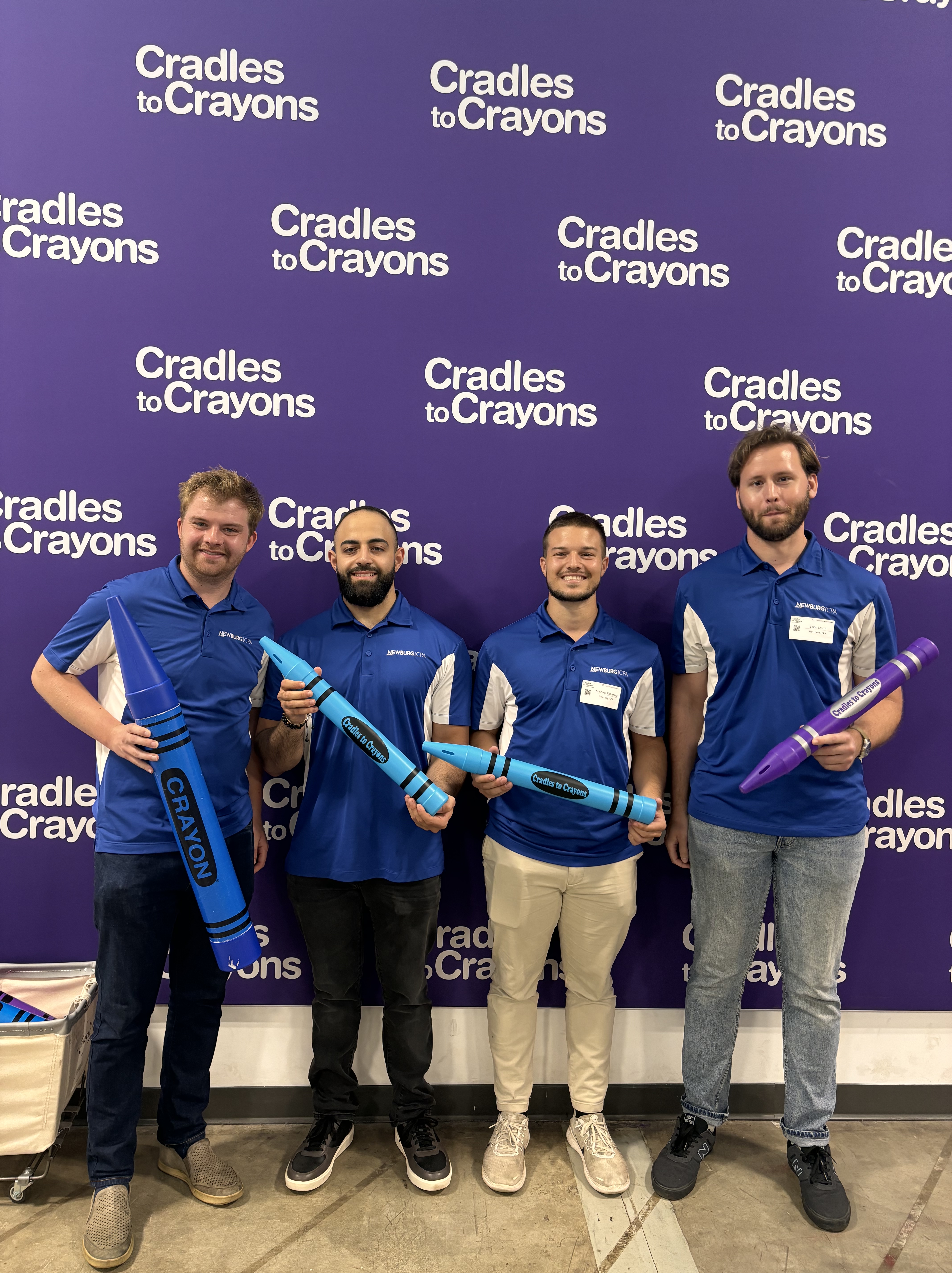 Newburg CPA - Images of our team volunteering at Cradles to Crayons